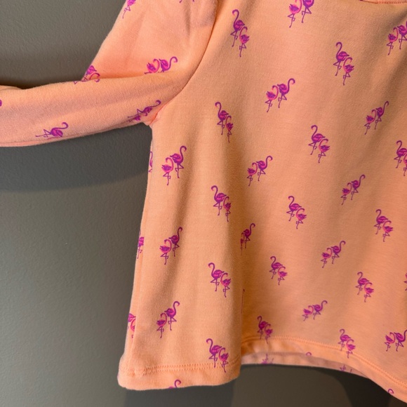 Lilly Pulitzer Mini Jansen Sweatshirt Peach Flamingo XS (2-3) - Picture 5 of 9